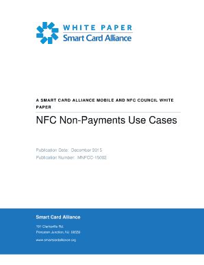 A SMART CARD ALLIANCE MOBILE AND NFC COUNCIL 